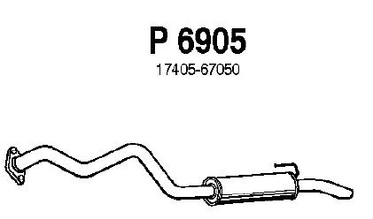 Глушитель выхлопных газов конечный P6905