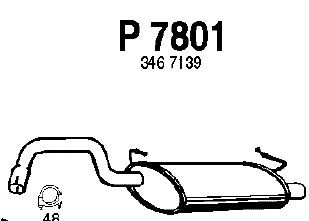 Глушитель выхлопных газов конечный P7801
