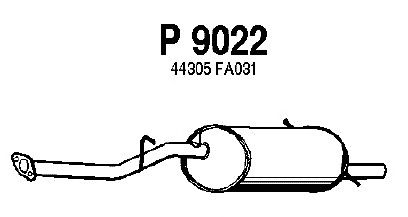 Глушитель выхлопных газов конечный P9022