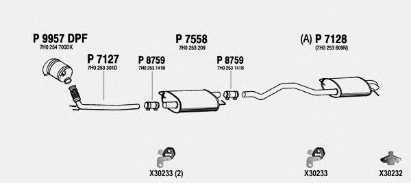 Exhaust System VW753