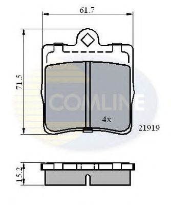 Комплект тормозных колодок, дисковый тормоз CBP0454