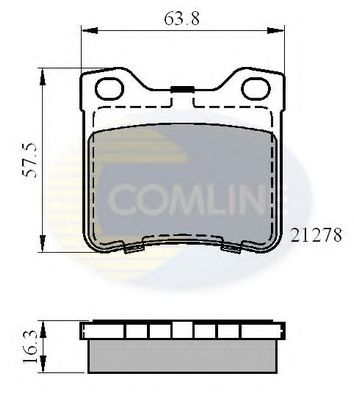 Комплект тормозных колодок, дисковый тормоз CBP01060