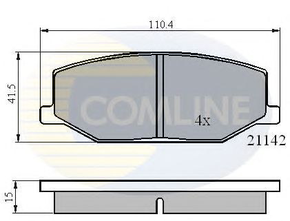 Комплект тормозных колодок, дисковый тормоз CBP0195