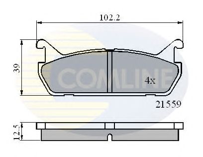 Комплект тормозных колодок, дисковый тормоз CBP0875
