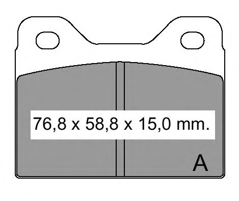 Комплект тормозных колодок, дисковый тормоз 830800