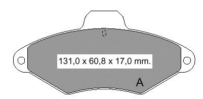 Kit de plaquettes de frein, frein à disque 834380