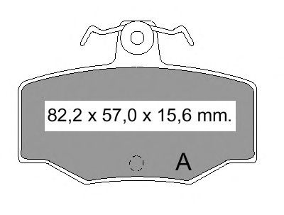 Комплект тормозных колодок, дисковый тормоз 835970
