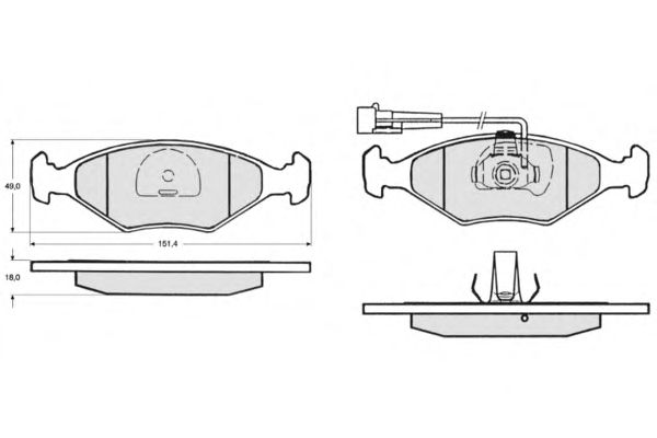 Комплект тормозных колодок, дисковый тормоз PF10794