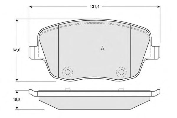Комплект тормозных колодок, дисковый тормоз PF1359