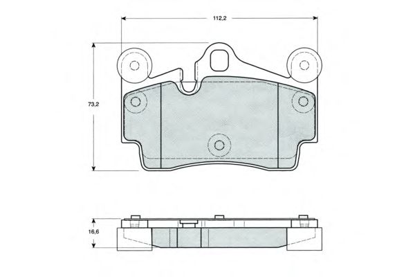 Комплект тормозных колодок, дисковый тормоз PF1476
