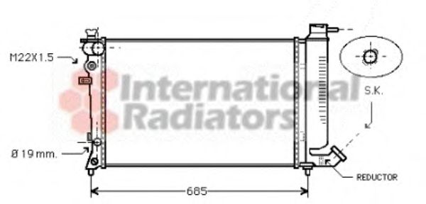 Radiator, engine cooling 09002136