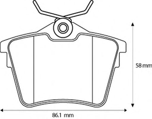 Kit de plaquettes de frein, frein à disque 573133J