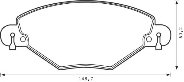 Комплект тормозных колодок, дисковый тормоз 573027B