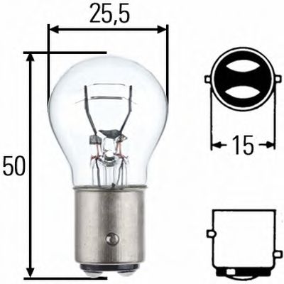 Bulb, indicator; Bulb, brake-/taillight; Bulb, stop light; Bulb, tail light; Bulb, park-/position light; Bulb; Bulb, brake-/taillight 8GD 002 078-011