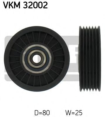 Deflection/Guide Pulley, v-ribbed belt VKM 32002