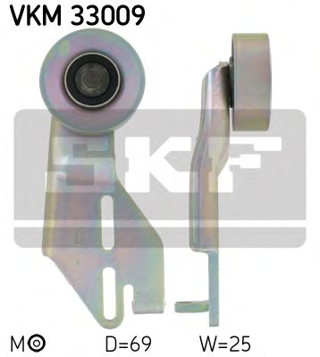 Натяжной ролик, поликлиновой  ремень VKM 33009