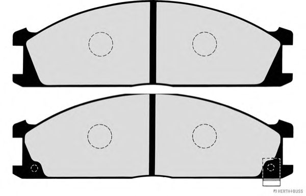 Комплект тормозных колодок, дисковый тормоз J3601037