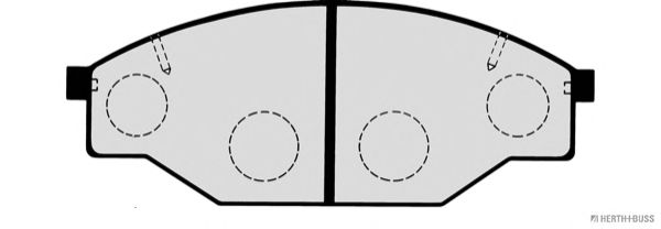 Комплект тормозных колодок, дисковый тормоз J3602047