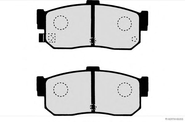 Комплект тормозных колодок, дисковый тормоз J3611038