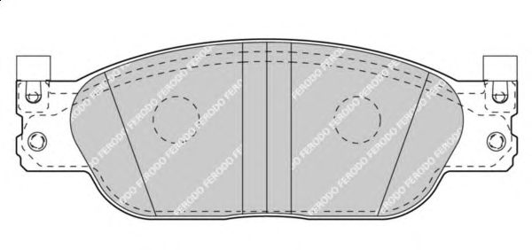Комплект тормозных колодок, дисковый тормоз FDB4389