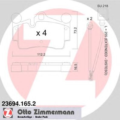 Bremsbelagsatz, Scheibenbremse 23694.165.2