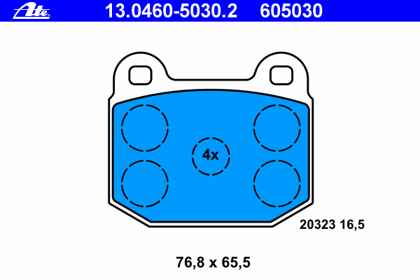 Комплект тормозных колодок, дисковый тормоз 13.0460-5030.2