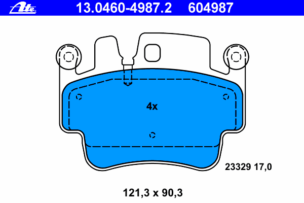 Комплект тормозных колодок, дисковый тормоз 13.0460-4987.2