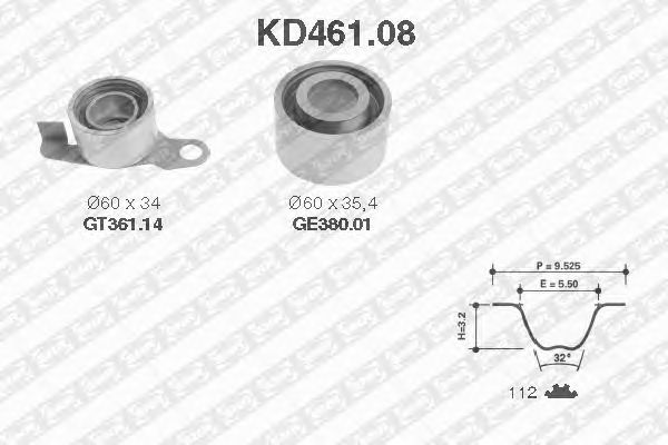 Kit de distribution KD461.08