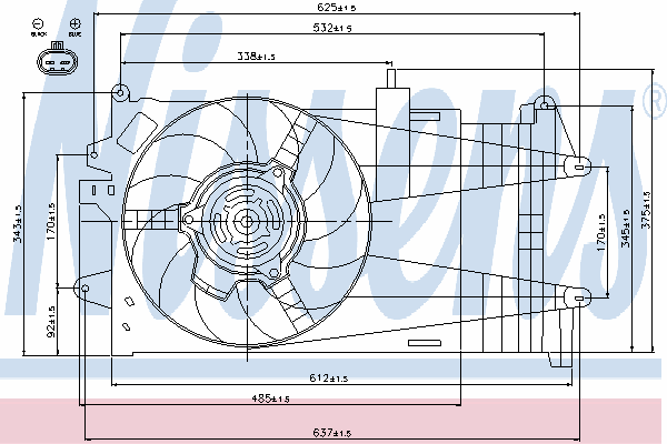 Fan, radiator 85052