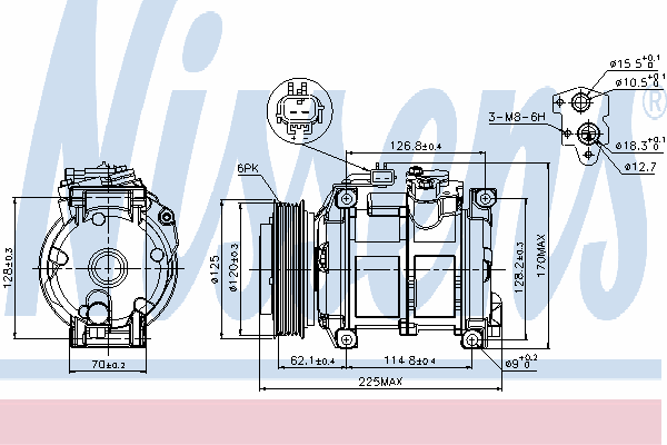 Kompressor, klimaanlæg 89074