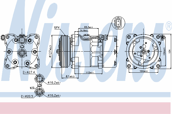 Kompressor, klimaanlegg 89083