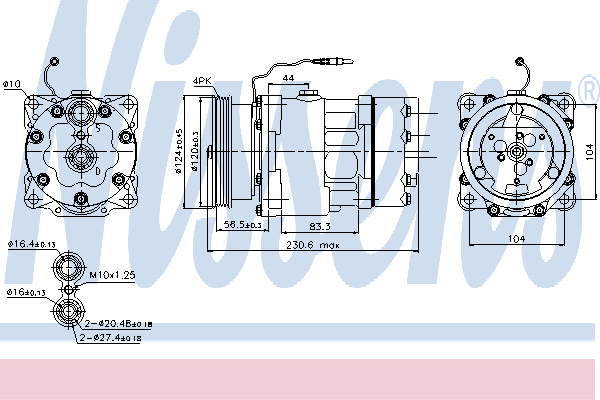 Kompressor, klimaanlegg 89180