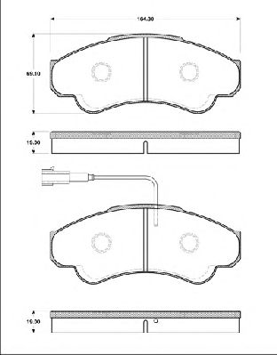 Комплект тормозных колодок, дисковый тормоз BLF1342