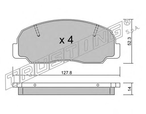 Комплект тормозных колодок, дисковый тормоз 248.0