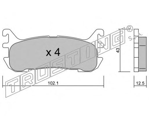 Комплект тормозных колодок, дисковый тормоз 408.0