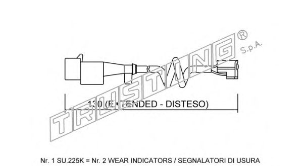 Сигнализатор, износ тормозных колодок SU.225K