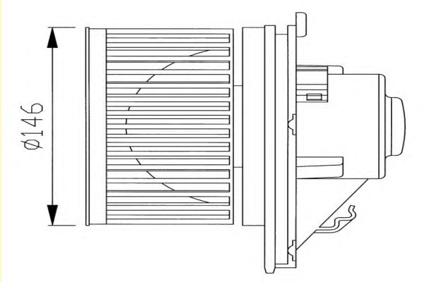 Ventilador, refrigeración del motor 38341