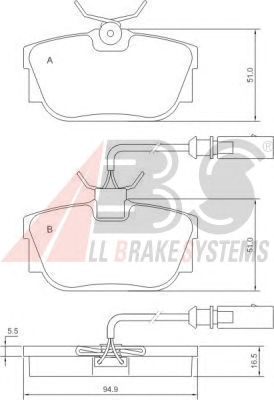 Brake Pad Set, disc brake 37110