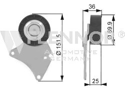 Deflection/Guide Pulley, v-ribbed belt FU22916