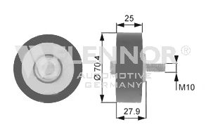 Deflection/Guide Pulley, v-ribbed belt FU22934