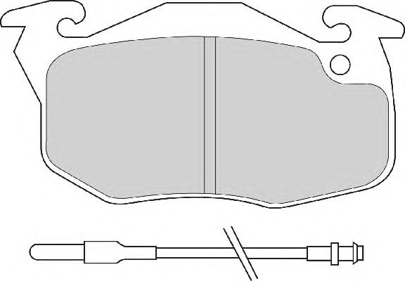 Комплект тормозных колодок, дисковый тормоз FD6370A
