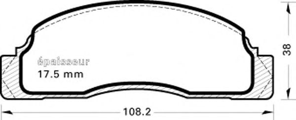 Комплект тормозных колодок, дисковый тормоз 109
