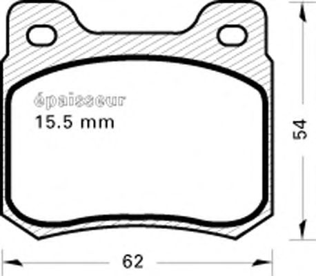 Комплект тормозных колодок, дисковый тормоз 408