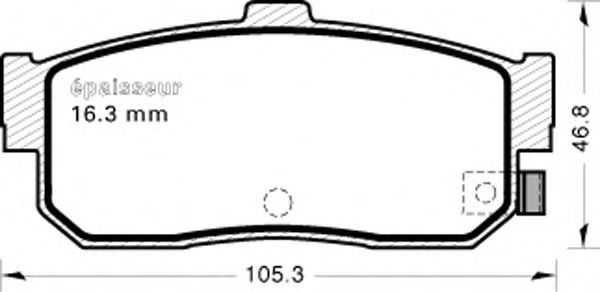 Комплект тормозных колодок, дисковый тормоз 464