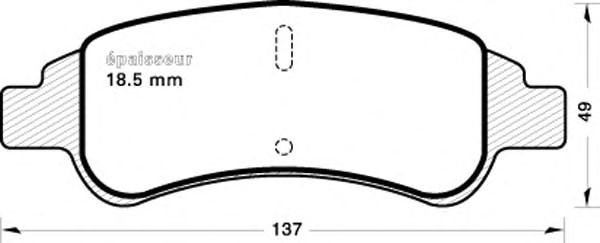 Комплект тормозных колодок, дисковый тормоз 726