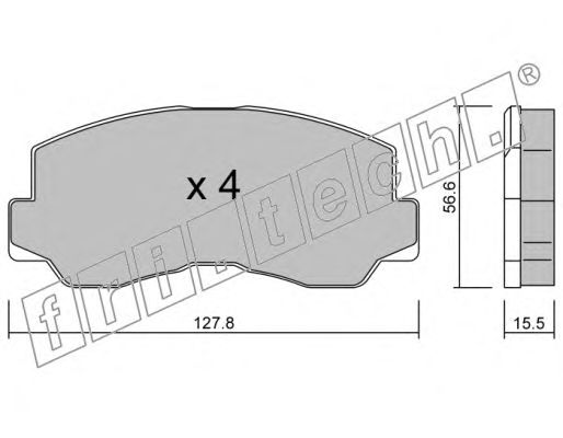 Комплект тормозных колодок, дисковый тормоз 114.0