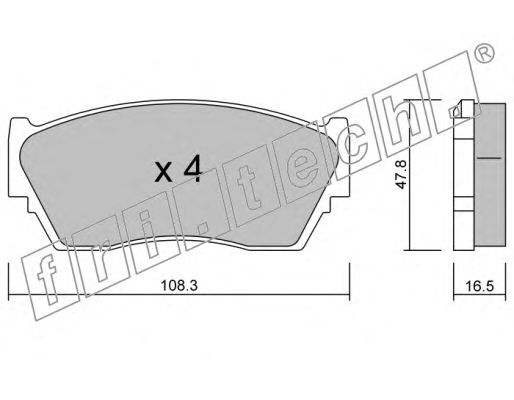 Комплект тормозных колодок, дисковый тормоз 255.0