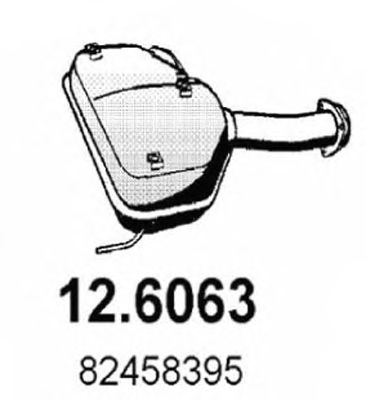 Средний глушитель выхлопных газов 12.6063