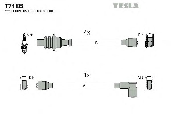 Комплект проводов зажигания T218B