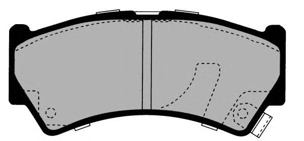 Комплект тормозных колодок, дисковый тормоз PA1610
